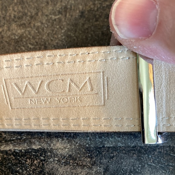 WCM New York Womens Bronze‎ Belt S Silver Circle Hook Buckle Adjustable - Picture 5 of 8